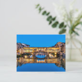 Ponte Vecchio 's nachts Briefkaart (Staand voorkant)