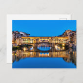 Ponte Vecchio 's nachts Briefkaart (Voorkant / Achterkant)
