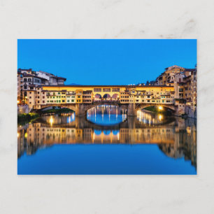Ponte Vecchio 's nachts Briefkaart