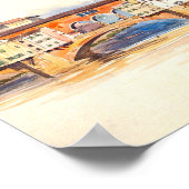Ponte Vecchio Schilderij,  stadslandschap Poster (Hoek)