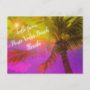 Ponte Vedra Beach Florida Palm Tree Briefkaart