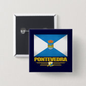 Pontevedra Vierkante Button 5,1 Cm (Voorkant /achterkant)