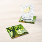 Ponthus' Beech Vierkante Kartonnen Onderzetter (Insitu)