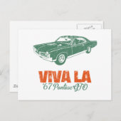 Pontiac GTO 1967 Briefkaart (Voorkant / Achterkant)