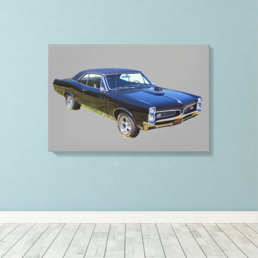 Pontiac GTO-spier Canvas Afdruk (Insitu (Houten vloer))