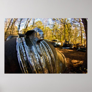 Pontiac Indian Metal Hood Ornament Poster