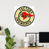 Pontiac-onderdeelteken Poster (Thuiskantoor)