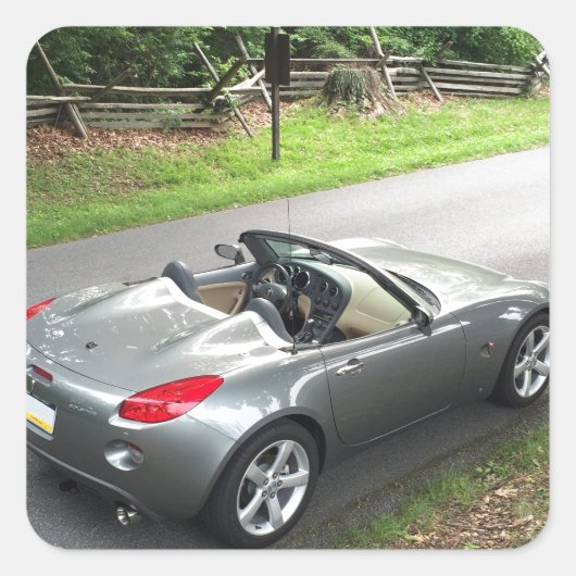 Pontiac Solstice Vierkante Sticker (Voorkant)