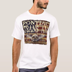 Pontiac Trans Am Design tegen Eroded Flag T-shirt