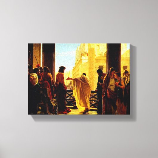 Pontius Pilatus presenteert een gesel Jezus Canvas Afdruk (Voorkant)