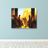Pontius Pilatus presenteert een gesel Jezus Canvas Afdruk (Insitu (Houten vloer))