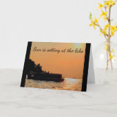 **PONTON SUR LE LAC** CARTE D'ANNIVERSAIRE (Fleur jaune)