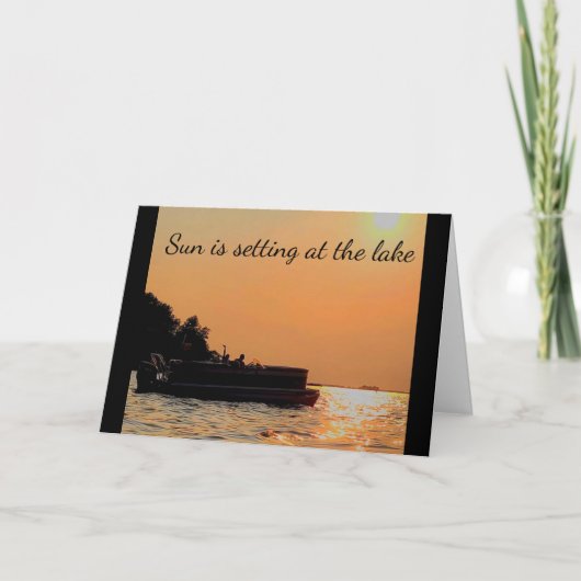 **PONTON SUR LE LAC** CARTE D'ANNIVERSAIRE (Devant)