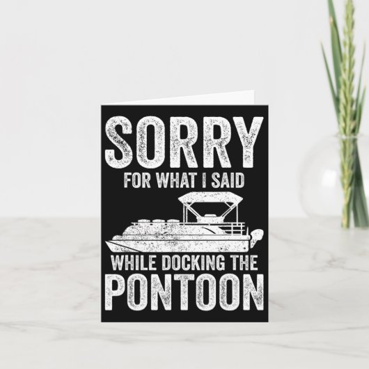 Pontonboot Grappig varen Sorry tijdens het aanmere Kaart (Voorkant)