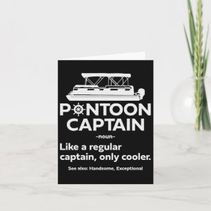 Pontonboot Kapitein Papa Grappig Zeilen en varen Kaart