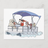 Pontoon Boat Briefkaart (Voorkant)
