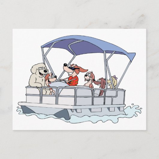 Pontoon Boat Briefkaart (Voorkant)