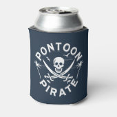 Pontoon Boat Funny Pontoon Pirate Blikjeskoeler (Blikje Achterkant)