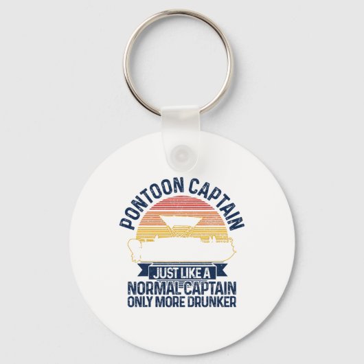 Pontoon Boat Grappig Cadeau Sleutelhanger (Voorkant)