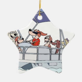 Pontoon Boat Keramisch Ornament