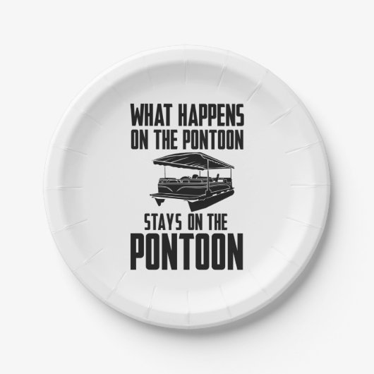 Pontoon Boat Papieren Bordje (Voorkant)