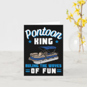 Pontoon Boating Pontoon King Boat Owner Captain Da Kaart (Gele Bloem)
