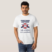 Pontoon bootkapitein T-Shirt met grappige quote (Voorkant volledig)