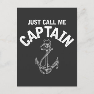Pontoon Captain Statement Boat Anchor Sailing Briefkaart