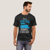 Pontoon kapitein opa koeler boarder vader t-shirt (Voorkant volledig)