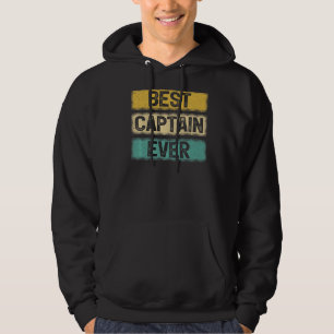 Pontoon kapitein Vinatge Retro Beste kapitein ooit Hoodie