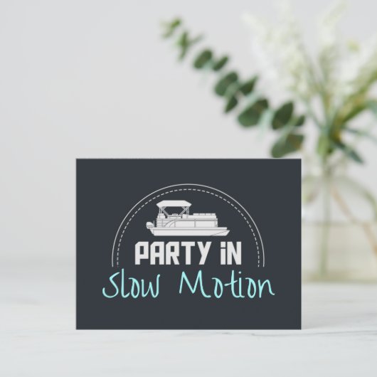 Pontoon Party in slow motion Briefkaart (Staand voorkant)