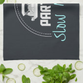 Pontoon Party in slow motion Theedoek (Gevouwen)