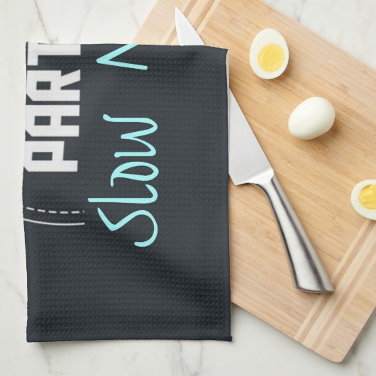 Pontoon Party in slow motion Theedoek (Quarter Fold)