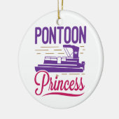 Pontoon Princess Pontooning Motor Boating Keramisch Ornament (Links)