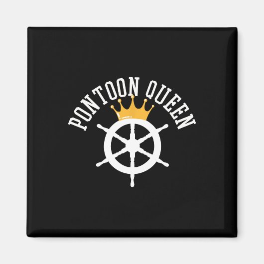 Pontoonboot schipper cadeau magneet (Voorkant)