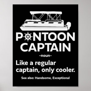 Pontoonbootkapitein Papa Grappig Zeilen En Varen Poster
