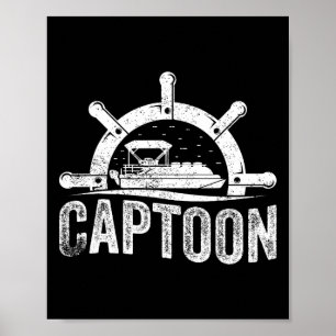 Pontoonbootkapitein Pontonboot Kaptein Poster