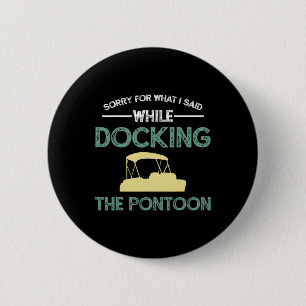 Pontoonbootkapitein varen ronde button 5,7 cm