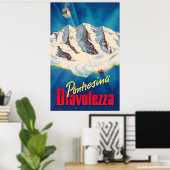 Pontresina Diavolezza Zwitserland Vintage Travel Poster (Thuiskantoor)