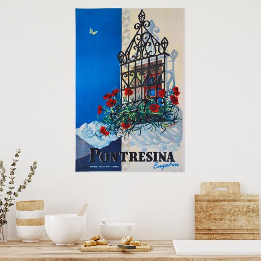 Pontresina, Engadin, Suisse, Poster Ski (Cuisine)