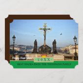 Ponts de Prague et Bonne année ! Carte /Praha (Devant / Derrière)