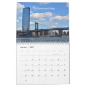 Ponts étonnants du calendrier mural NYC (Jan 2027)