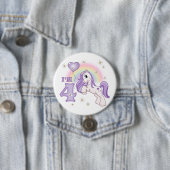  Pony 4e verjaardag Ronde Button 7,6 Cm (In situ)