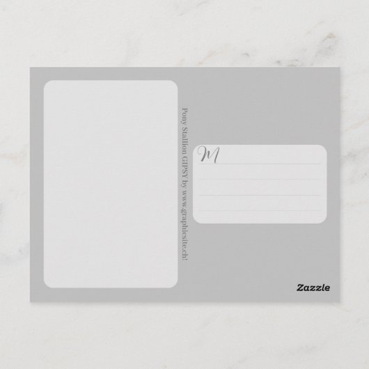 Pony - Ansichtkaart Briefkaart (Achterkant)