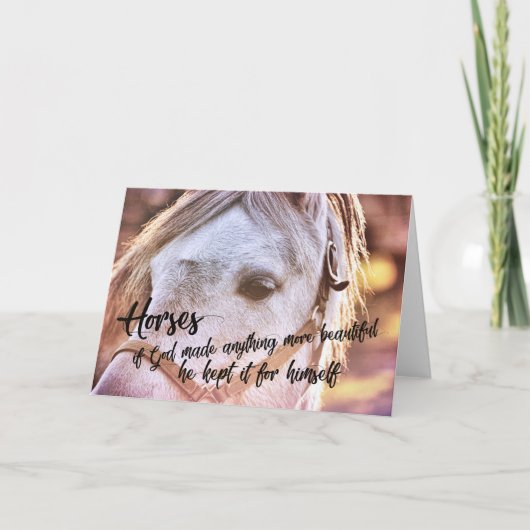 PONY AU SUNSET Carte de voeux (Devant)