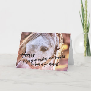 PONY BIJ ZONSONDERGANG WENSKAART BEDANKKAART