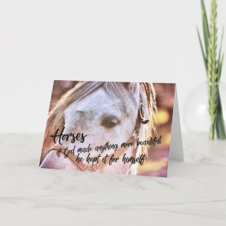 PONY BIJ ZONSONDERGANG WENSKAART BEDANKKAART