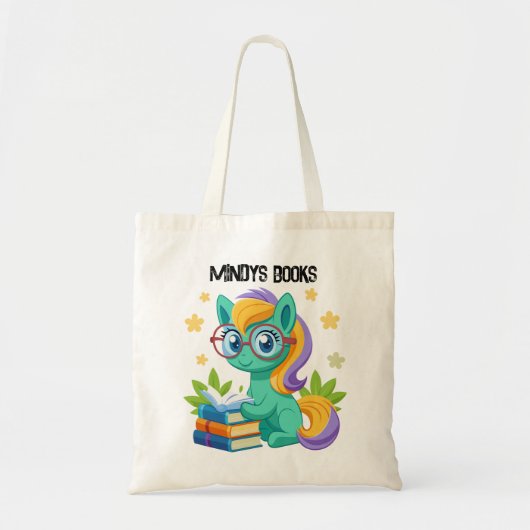 Pony Boek Canvas tas voor kinderen Personaliseer N (Voorkant)