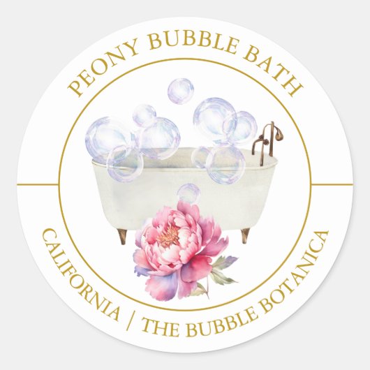 Pony Bubble Bath-etiket Ronde Sticker (Voorkant)