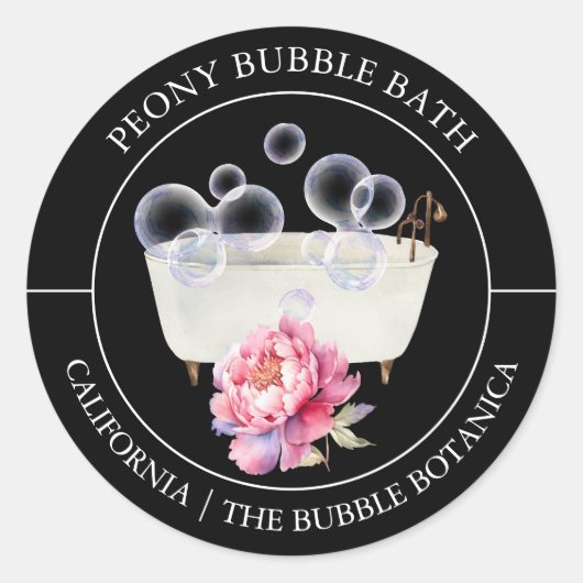 Pony Bubble Bath-etiket Ronde Sticker (Voorkant)
